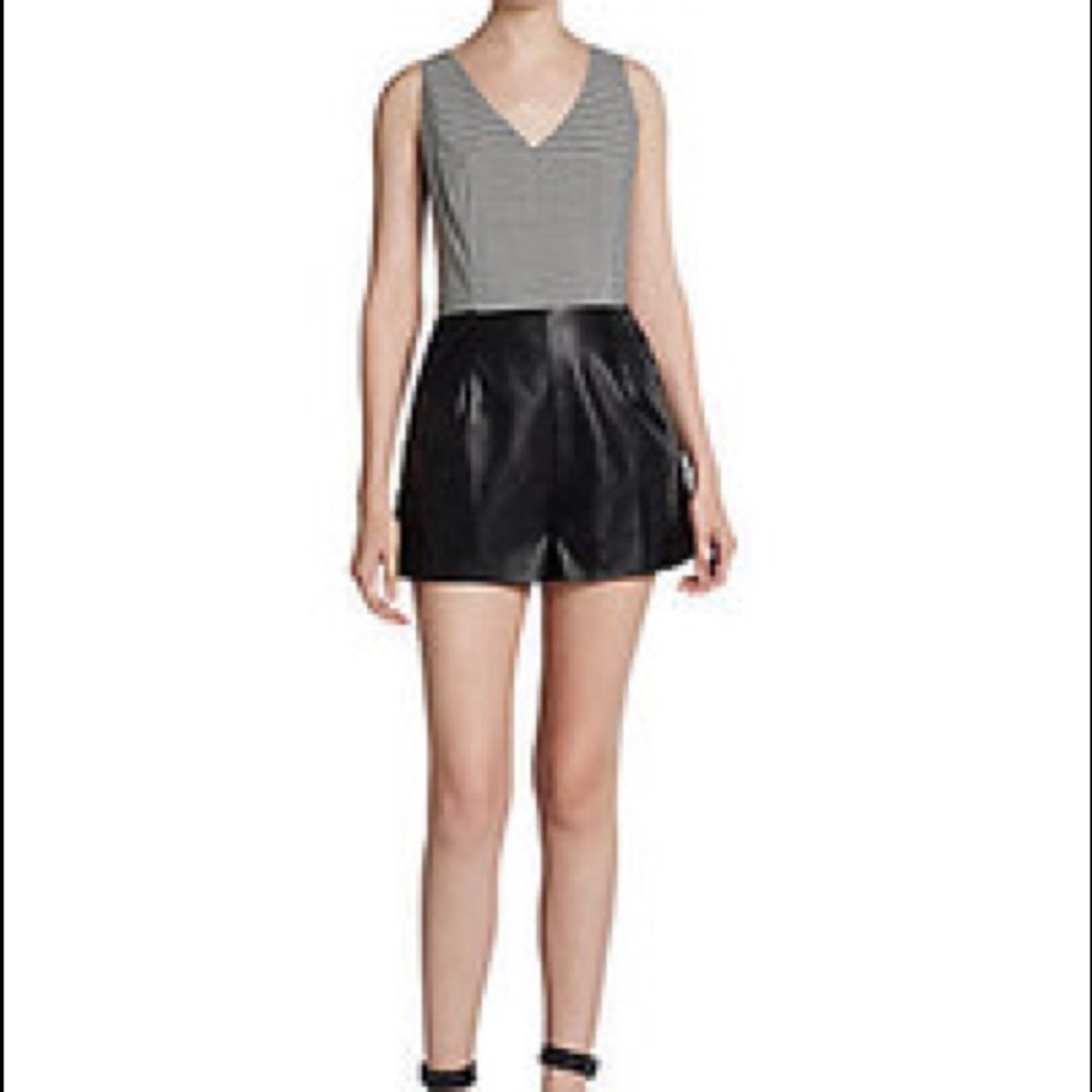 Faux leather Romper